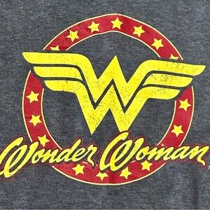 Wonder Woman Gray Cropped Hoodie Sweatshirt DC Comics Back To School Girl Power